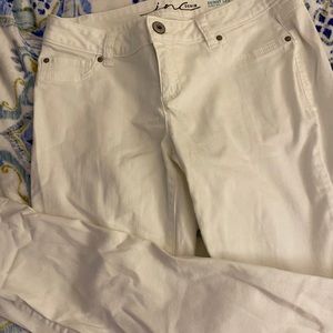 INC white skinny jeans